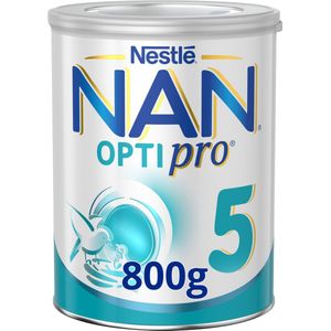 Nestlé NAN OptiPro 5 - Groeimelk voor Baby's vanaf 3 jaar - Voedzame Formule met Essentiële Nutriënten - 1 x 800g