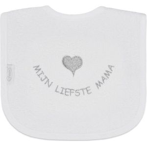 Funnies Babyslabbertje Mijn Liefste Mama Wit/Zilver 35226