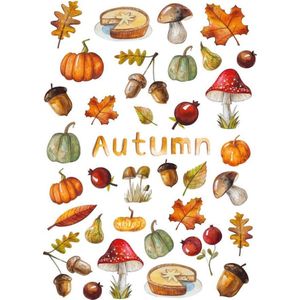 Herfst raamsticker XL - Decoratie herfst - Raamsticker - Herfst - Diverse kleuren.