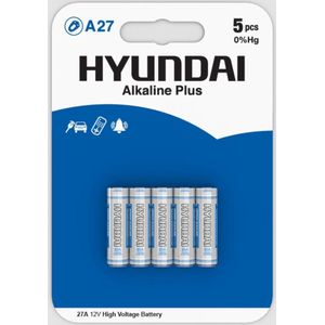 Hyundai - A27 Knoopcel Batterij - Alkaline - 5 stuks