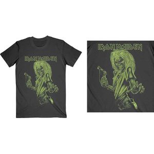 Iron Maiden - One Colour Eddie Heren T-shirt - L - Zwart