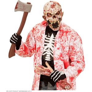 Widmann - Spook & Skelet Kostuum - Magere Hein Skelet Handschoenen - - Halloween - Verkleedkleding