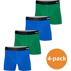 Apollo Bamboo boxershorts Blue/Green - 4 bamboe boxershorts heren blauw groen - Maat XL