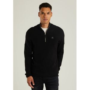 Chasin' Trui trui Oscar Half Zip Zwart Maat L