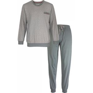 Paul Hopkins - Heren Pyjama - Geprint Dessin - 100% Katoen - Grijs - Maat L