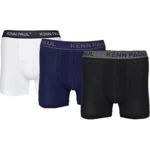 SOCKSTON - 3 Pack Boxershort-Zwart-Navy Blauw-Wit- Katoen Boxershort Heren - Katoen - 3 Stuk -Maat XL- Ondergoed Heren - Heren Ondergoed - Boxer - Katoen Boxershorts Voor Mannen