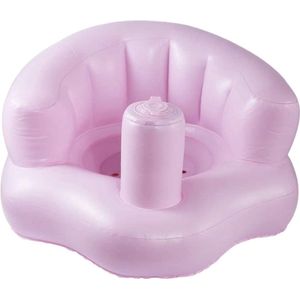 Baby PVC Opblaasbare Stoel, Baby Bad Stoel Seat Leuke Roze Draagbare Kids Toy Leer Kruk Training Seat Sofa