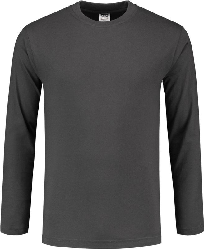 Tricorp 101015 T-Shirt Lange Mouw 60°C Wasbaar - Donkergrijs - 4XL