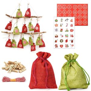 Vulbare Adventskalender - 24 Geschenkzakken - DIY Kerstversiering - Complete Knutselkit