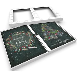 MGPcards - 10 Luxe Kerstkaarten - 100% plastic vrije verpakking - Onbedrukte binnenzijde - Folie - doos: 20 x 27 x 2,2 cm