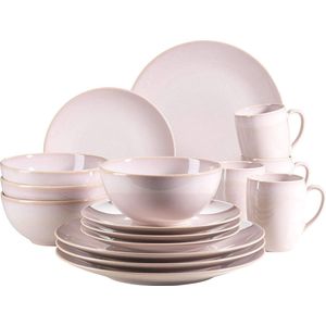 Luxe Servies - serviesset 4 personen- dinnerset - borden, schalen, mokken set - duurzaam - premium kwaliteit