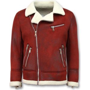 Imitatie Bontjas - Lammy Coat - Rood