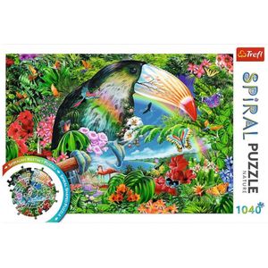 Trefl - Puzzles - ""1040"" - Spiral Puzzle - Tropical animals