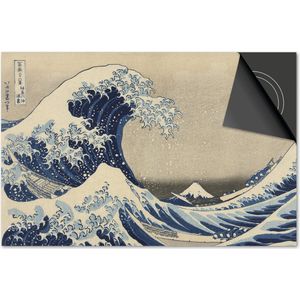 Inductie beschermer 77x51 - afdekplaat inductie mat - Dietrix Kookplaat beschermer - Exclusief - Oude Meesters - Hokusai The Great Wave - de Grote Golf