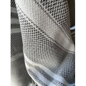 Groot strandlaken XXL - lichtgrijs - sneldrogend - luxe, trendy strandhanddoek - zandafstotend - 90x180 cm - lichtgewicht, microvezel hamamdoek - 100% katoen - geschikt voor sauna