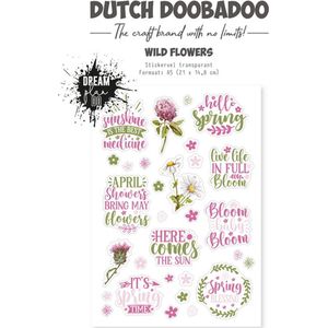 Dutch Doobadoo Dutch Sticker Wild Flower A5 Transparant 491.201.001 (01-24)