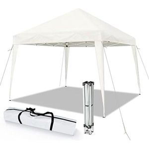 Pop up partytent - Partytent opvouwbaar - Vouwtent - 300 x 300 x 250 cm - 10 kg - Wit