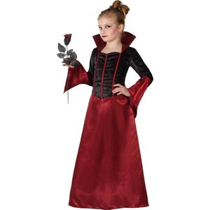 ATOSA - Zwart-rood vampieren kostuum voor meisjes - 134/146 (7-9 jaar)