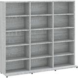 vidaXL - Cd-kast - 100x23x89,5 - cm - bewerkt - hout - grijs - sonoma - eikenkleurig
