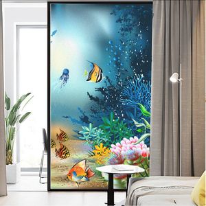 Raamfolie vissen - koraal - zelfklevend - 60 x 120 cm