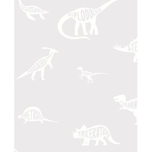 Dutch Wallcoverings - Over The Rainbow- Dino Dict. Grey