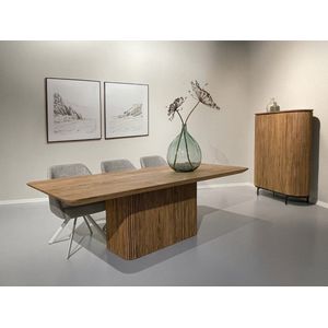 Livingfurn - Eetkamertafel Lausanne - Bruin - Teakhout - 230cm