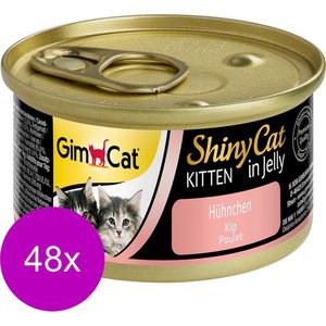 Gimcat Shinycat Kitten 70 g - Kattenvoer - 48 x Kip