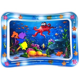 Livano Waterspeelmat - Watermat - Baby - Speelmat - Binnen - Buiten - Kraamcadeau - Opblaasbaar - Blauwe Vinvis