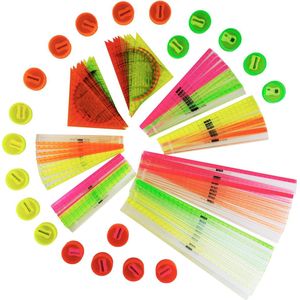 Playtime meetlatten en potloodslijpers FLUO - set van 100 stuks - schoolgerief