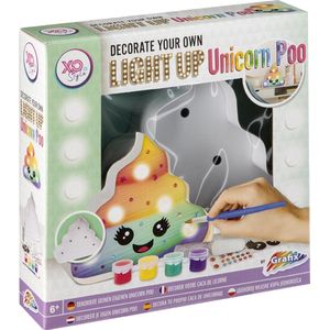 Decoreer Je Eigen Regenboog Unicorn Poep Met Licht | Hobbypakket voor kinderen | Grafix