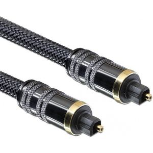 Optische kabel - Enkel afgeschermd - Toslink male - 2 meter - Zwart - Allteq