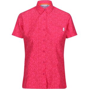 Regatta Wmn Mindano VIII - Damesblouse korte mouw - Flamingo/Pink Potion Ditsy