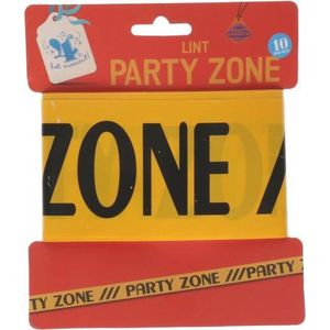 Afzetlint ''Party Zone'' - 4 het moment! - 10 meter