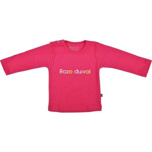 Rode Duivels - Baby - T-Shirt lange mouw - Roze Duivel - maat 74/80