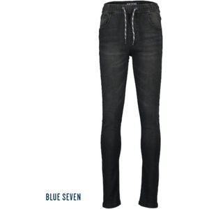 Blue Seven - effen jongens jeans - smalle pijp - zwart