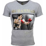T-shirt - Muhammad Ali Glossy Print - Grijs