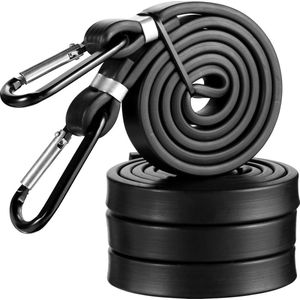 Bagagespanner met Karabijnhaak, 2pcs 100cm Bungee Koorden Elastische Banden met Haken, Elastische Bagageriemen, Spanriemen voor Fiets, Motorfiets, Auto, Dekzeil, Tent, 100% Latex, Robuust