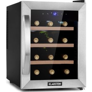 Klarstein Reserva 12 Uno Wijnkoelkast - 12 Flessen - 31 Liter - Roestvrij staal