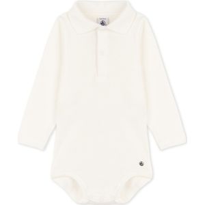 Petit Bateau Katoenen body met lange mouwen en polokraagje voor baby's Jongens Rompertje - Maat 92/98