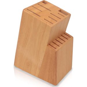 Universele Keukenmessenhouder - 15 Stuks van Massief Hout met Schaarhouder