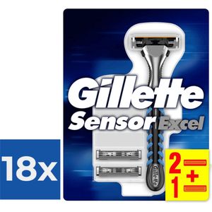 Gillette Sensor Excel - Scheersysteem voor Mannen - Voordeelverpakking 18 stuks