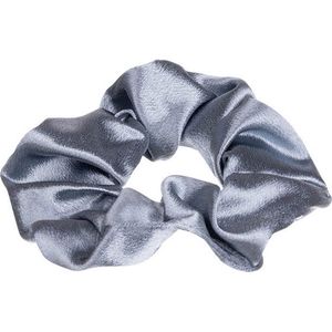 Bijoux by Ive - Haar elastiek - scrunchie - Velvet - Zilverkleurig