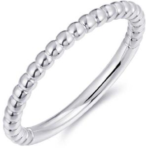 Schitterende Zilveren Stapel Bolletjes Ring 17.25 mm. (maat 54) | Damesring | Aanschuifring |Jonline