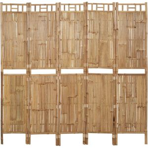 vidaXL-Kamerscherm-met-5-panelen-200x180-cm-bamboe