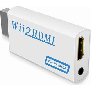 Wii naar HDMI Adapter Converter 1080p Full HD Kwaliteit - Wit