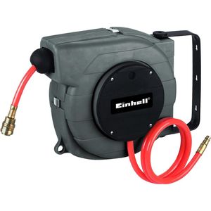 Einhell Automatische Slanghaspel DLST 9+1 - Slanglengte 9m + 1m aansluitslang - slangbinnendiameter 8 mm - max. werkdruk 12 bar - incl. wandbeugel van staal