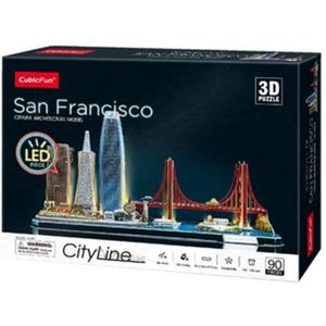 3D Puzzel City Line San Francisco (90 Stukjes, LED Verlichting)