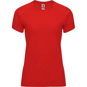 Rood dames sportshirt korte mouwen Bahrain merk Roly maat L