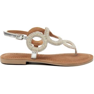 Lazamani Gita Leren Dames Sandalen Silver Maat 42