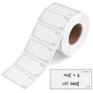 60 x 30 mm multifunctionele verwijderbare diepvriesetiketten- 1000 etiketten zwart